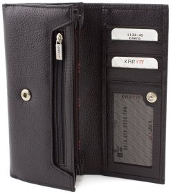 Кожаный женский кошелек с блоком для карточек KARYA (16142)