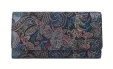 Жіночий шкіряний гаманець на магніті Desisan 106955 різнокольоровий з візерунком квітів