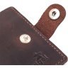 Шкіряне вінтажне портмоне для чоловіків у темно-коричневому кольорі Shvigel (2416454) - 3