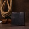 Кожаное винтажное портмоне для мужчин в темно-коричневом цвете Shvigel (2416454) - 7