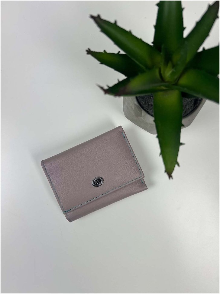 Мініатюрний жіночий гаманець із натуральної шкіри рожевого кольору ST Leather 1767255