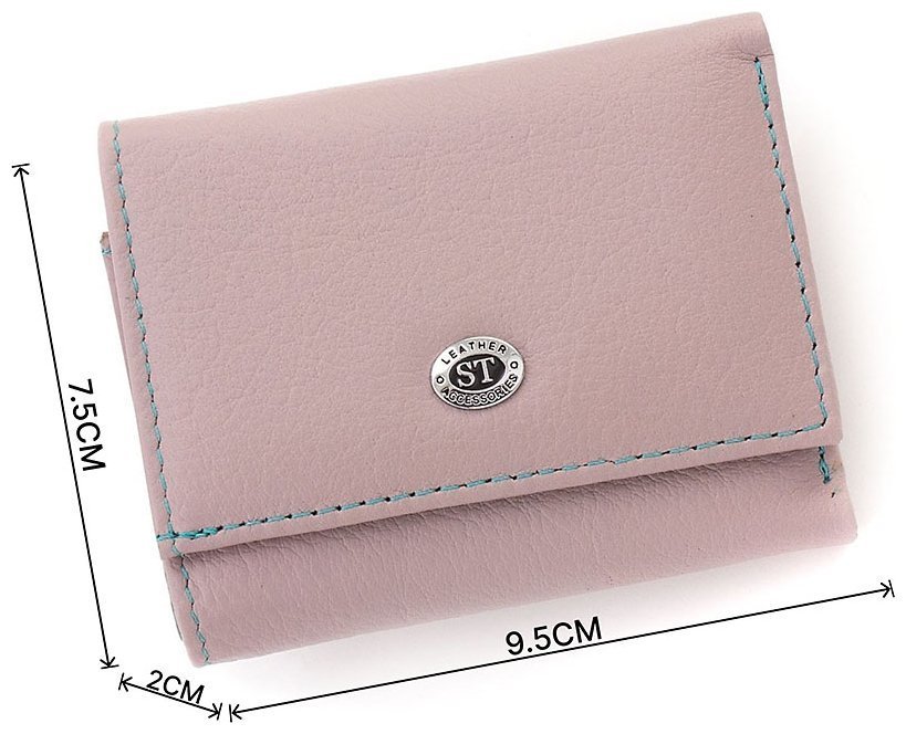 Мініатюрний жіночий гаманець із натуральної шкіри рожевого кольору ST Leather 1767255 фото №3 Мініатюрний жіночий гаманець із натуральної шкіри рожевого кольору ST Leather 1767255 modnotak фото №3