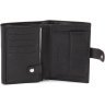 Черное мужское вертикальное портмоне из натуральной кожи с блоком под документы ST Leather 1767355 - 2