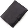 Чорне чоловіче вертикальне портмоне із натуральної шкіри з блоком під документи ST Leather 1767355 - 3