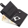 Черное мужское вертикальное портмоне из натуральной кожи с блоком под документы ST Leather 1767355 - 5