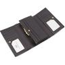 Чорний лаковий гаманець з візерунком під рептилію ST Leather (16279) - 5
