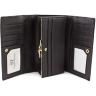 Чорний лаковий гаманець з візерунком під рептилію ST Leather (16279) - 2