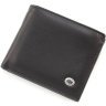 Чоловічий портмоне з натуральної шкіри чорного кольору на магніті ST Leather 1767455 - 1