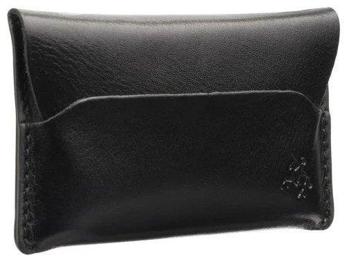 Компактный кожаный картхолдер черного цвета Visconti 77755