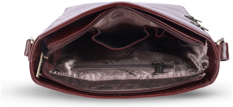Городская мужская сумка планшет из натуральной кожи через плечо Hammonds Flycatcher SB1164 коричневый 108055 modnotak фото №4