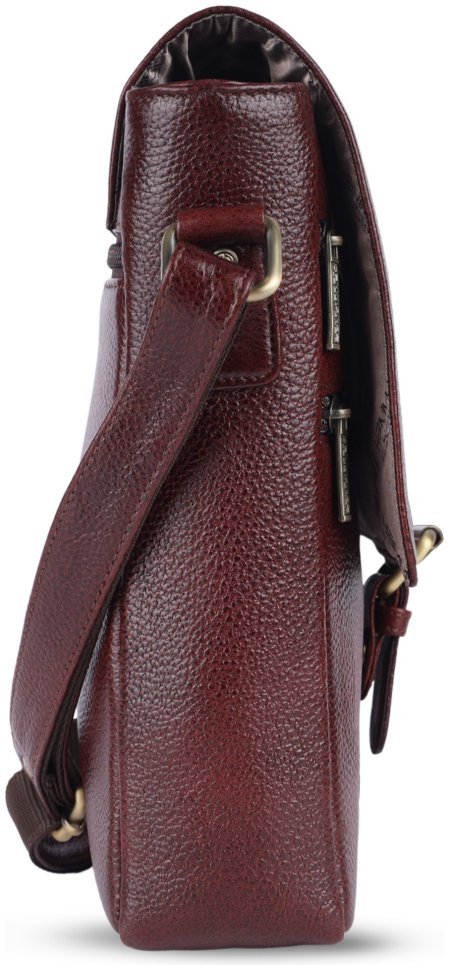 Городская мужская сумка планшет из натуральной кожи через плечо Hammonds Flycatcher SB1164 коричневый 108055 modnotak фото №5