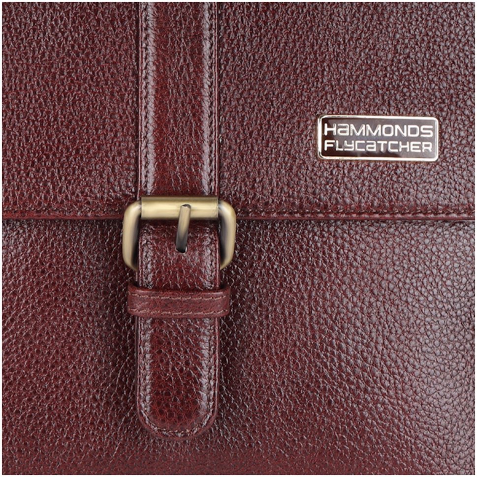 Городская мужская сумка планшет из натуральной кожи через плечо Hammonds Flycatcher SB1164 коричневый 108055 modnotak фото №6