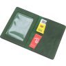 Зелена обкладинка для військового квитка з вінтажної шкіри з картою України - Grande Pelle (21951) - 6
