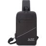 Мужская сумка-слинг вертикального типа из черного текстиля Monsen (22115) - 2
