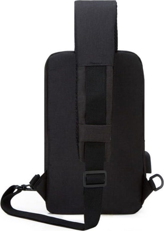 Мужская сумка-слинг вертикального типа из черного текстиля Monsen (22115)