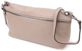 Стильная городская женская сумка из кожи через плечо серого цвета Vintage 98155