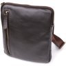 Мужская сумка планшет на молнии из гладкой кожи коричневого цвета Shvigel через плечо 108355 modnotak фото - 1