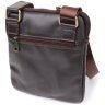 Мужская сумка планшет на молнии из гладкой кожи коричневого цвета Shvigel через плечо 108355 modnotak фото - 2