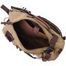 Мужской оливковый рюкзак-трансформер большого размера из плотного текстиля Vintage 2422158 - 4
