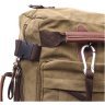 Мужской оливковый рюкзак-трансформер большого размера из плотного текстиля Vintage 2422158 - 7