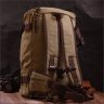 Мужской оливковый рюкзак-трансформер большого размера из плотного текстиля Vintage 2422158 - 9