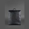 Класичний жіночий шкіряний рюкзак чорного кольору з клапаном BlankNote Blackwood 78655 - 1
