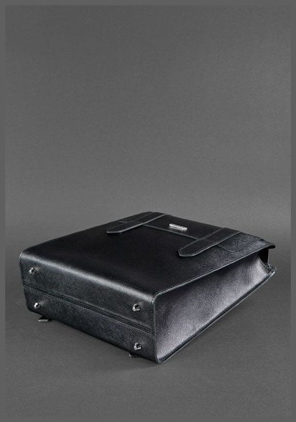 Класичний жіночий шкіряний рюкзак чорного кольору з клапаном BlankNote Blackwood 78655