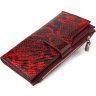Різнокольоровий вертикальний жіночий гаманець із натуральної шкіри з тисненням під змію CANPELLINI (2421647) - 1