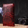 Різнокольоровий вертикальний жіночий гаманець із натуральної шкіри з тисненням під змію CANPELLINI (2421647) - 8