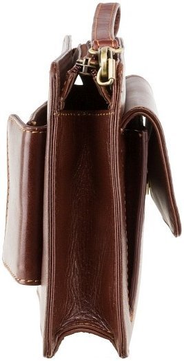 Коричневая мужская барсетка из высококачественной кожи с запястным ремешком Visconti Ted 68855