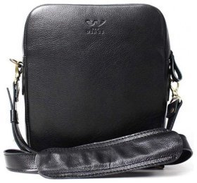 Черная мужская сумка-планшет из фактурной кожи на одну молнию BlankNote Challenger S 78955