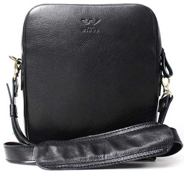 Черная мужская сумка-планшет из фактурной кожи на одну молнию BlankNote Challenger S 78955 modnotak фото №1