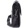 Вертикальная мужская сумка-барсетка из фактурной кожи черного цвета KARYA 69755 - 2