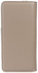 Великий місткий жіночий гаманець із натуральної зернистої шкіри Desisan 80256 кольору тауп