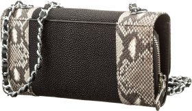 Черный клатч из кожи морского ската через плечо STINGRAY LEATHER (024-18504)