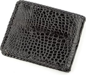 Чорне чоловіче портмоне зі справжньої крокодилової шкіри CROCODILE LEATHER (024-18586)