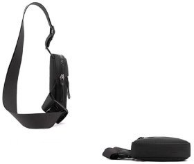 Мужская сумка рюкзак из качественного текстиля Confident 90756 Черная