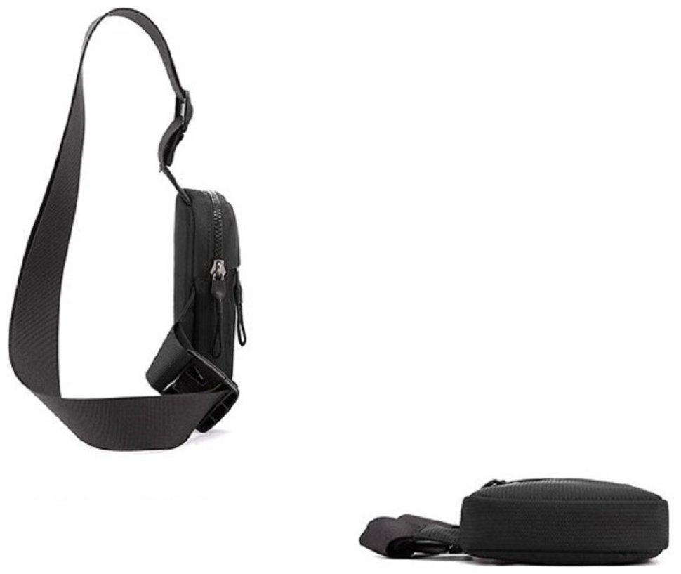 Чоловіча сумка рюкзак з якісного текстилю Confident 90756 Чорна modnotak фото №2