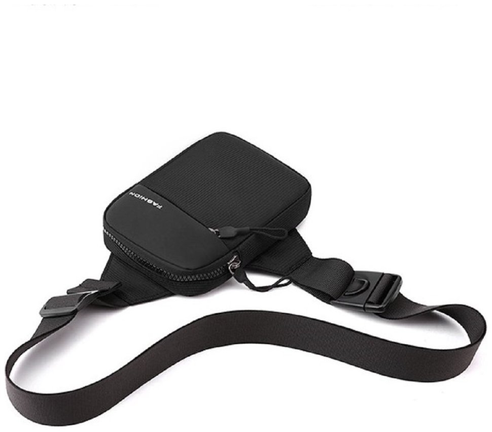 Чоловіча сумка рюкзак з якісного текстилю Confident 90756 Чорна modnotak фото №6