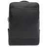 Просторий чоловічий шкіряний рюкзак чорного кольору на одне відділення Ricco Grande 71556 - 1