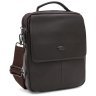 Мужская сумка-барсетка среднего размера из натуральной коричневой кожи Ricco Grande 71856 - 1