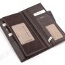 Фирменный мужской бумажник коричневого цвета KARYA (18060) - 4