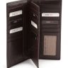 Фирменный мужской бумажник коричневого цвета KARYA (18060) - 7