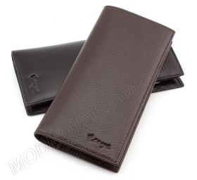 Фірмовий чоловічий гаманець коричневого кольору KARYA (18060)