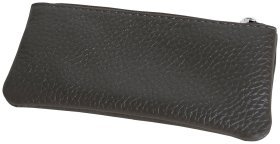 Ключниця із натуральної зернистої шкіри на блискавці Vip Collection 102356 (коричневого кольору)