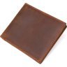 Мужское тонкое портмоне из винтажной кожи коричневого цвета Vintage (14346) - 1