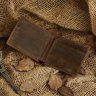 Мужское тонкое портмоне из винтажной кожи коричневого цвета Vintage (14346) - 2