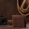 Мужское тонкое портмоне из винтажной кожи коричневого цвета Vintage (14346) - 6