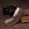 Мужское тонкое портмоне из винтажной кожи коричневого цвета Vintage (14346) - 8