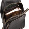 Шкіряний рюкзак через одне плече коричневого кольору VINTAGE STYLE (14858) - 6